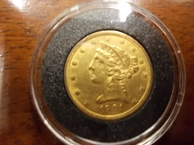 1901 S $5 Gold Piece