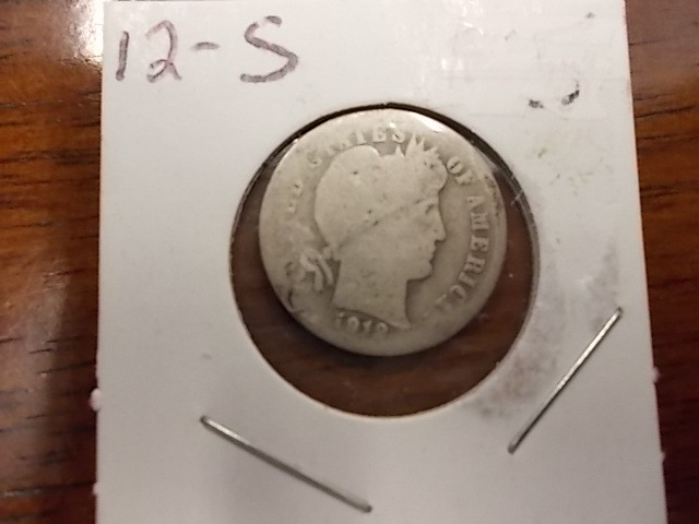 1912 S Barber Dime