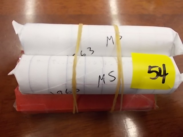 4-Rolls Of US Cents 1963 MS, 1963 MS, 1973 D BU, Roll Wheats
