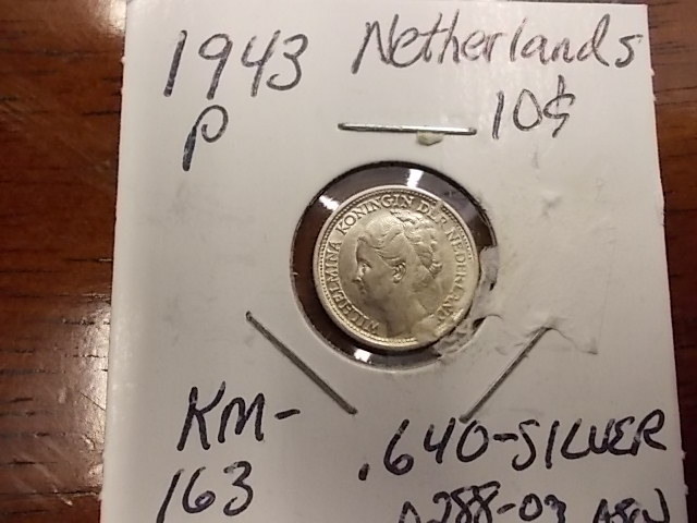 1943 S Foreign 10 Cent .640 Silver .0288 Oz. BU