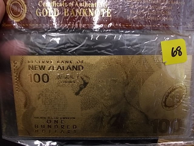 24K Bank Note With COA