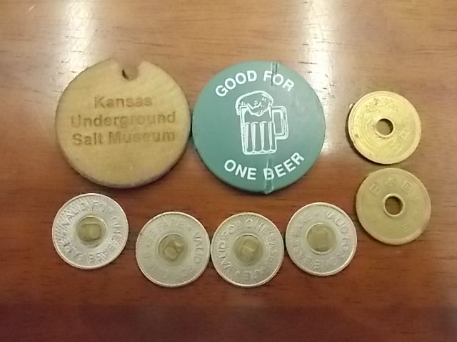 Lot Of Wooden Nickels, Bus Fare & Other Tokens