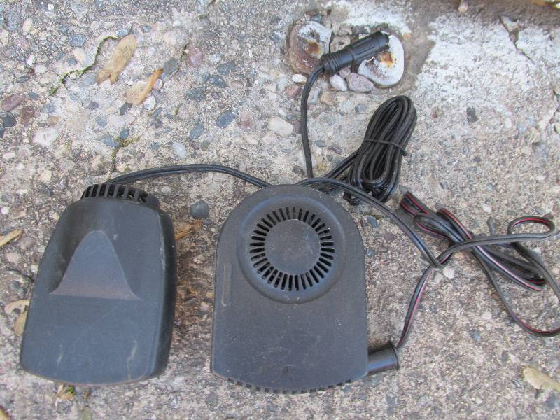 2 dash mount fan  heaters, lighter...