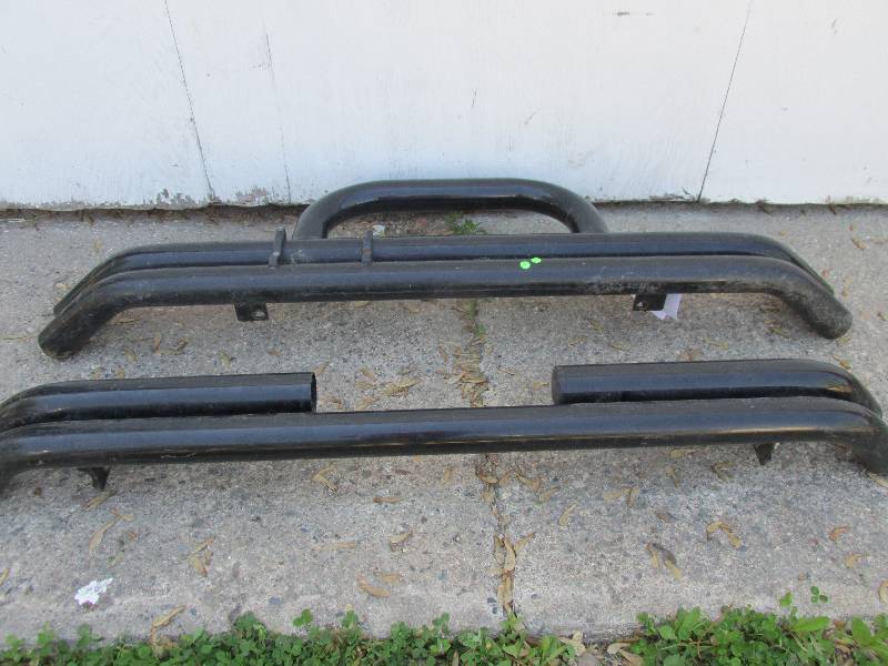 Front and back metal bumper for a J...