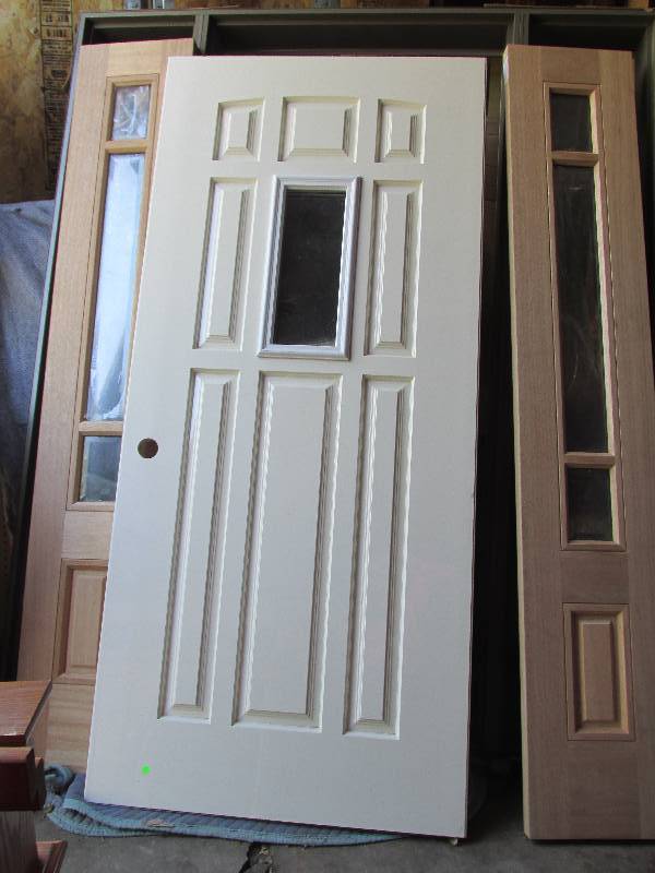 New Exterior door and frame with so...