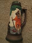 lot 155 image: tall vintage mug, 14 inches tall...