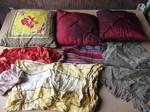 lot 142 image: Lot of decotaive pillow and shawls...