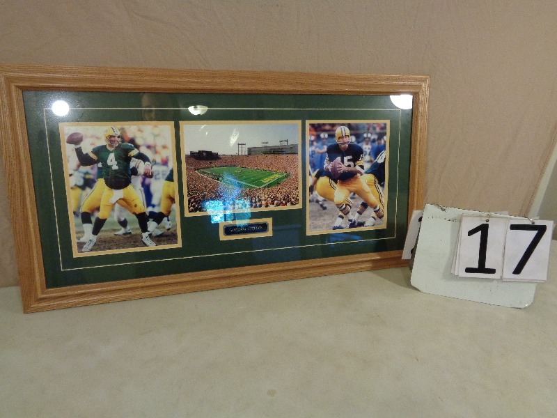 lot 17 image: Green Bay Packers Lambeau Legends Framed Collector Photos.