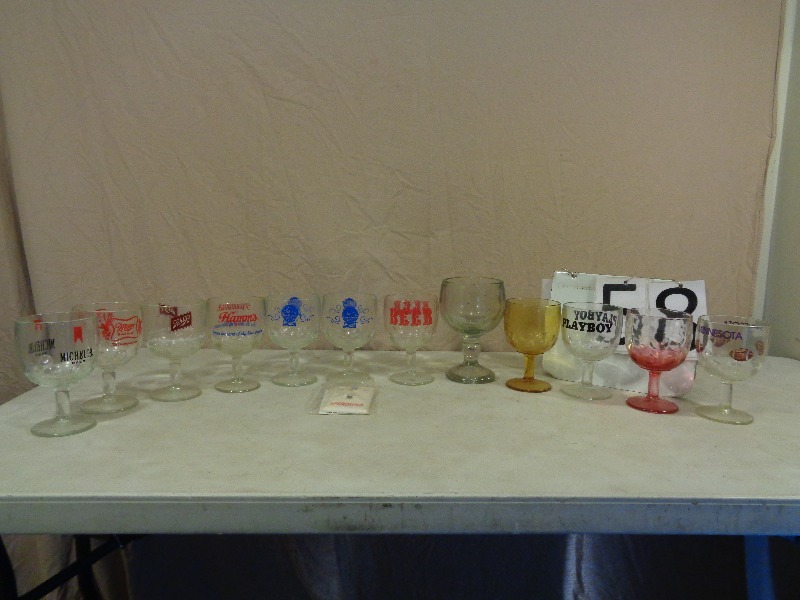 lot 58 image: Beer Advertising Glasses  Stemware