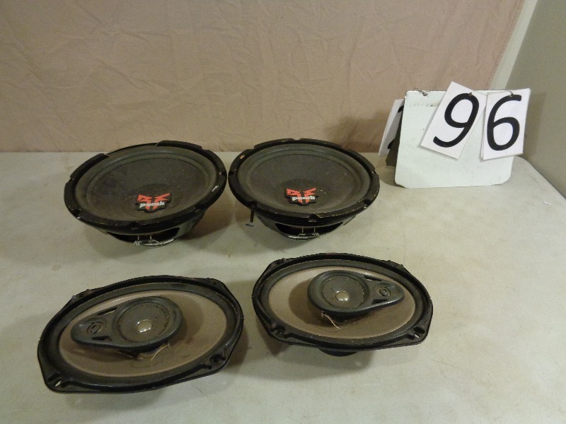 lot 96 image: Pioneer and Rockford Fosgate Speakers