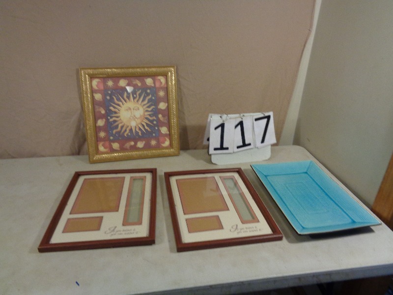 lot 117 image: Frames and Platter