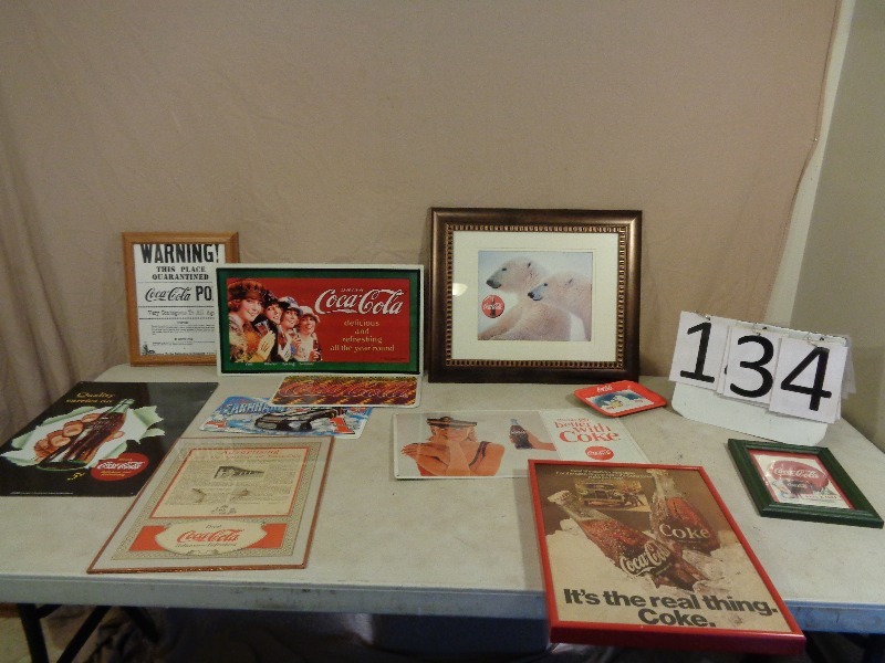 lot 134 image: Coca Cola Signs