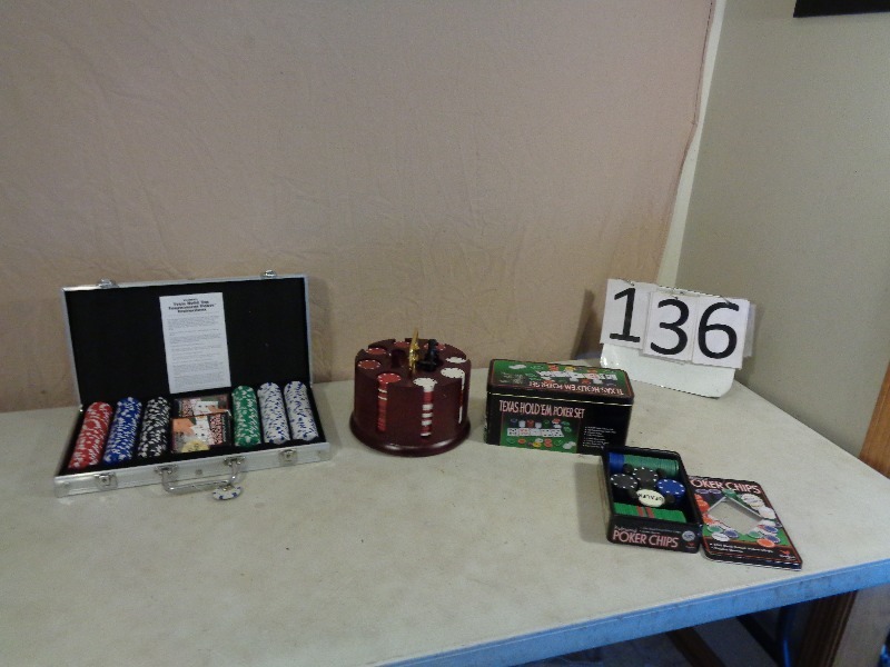 lot 136 image: Poker Chip Sets
