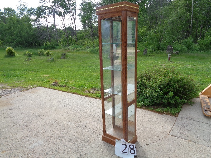 lot 28 image: Tall Curio Cabinet