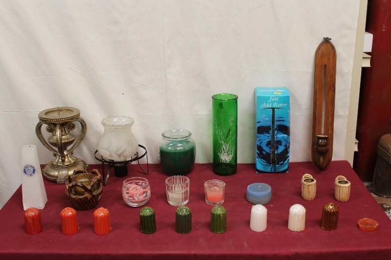 Lot of Candle Holders and Candles