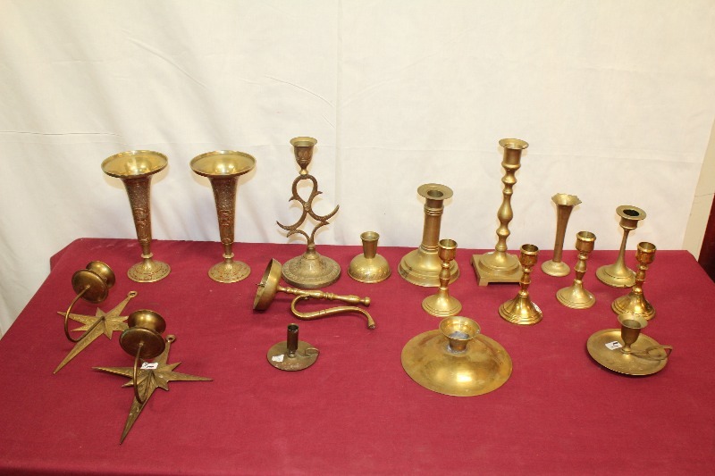 Lot of Brass Candle Holders