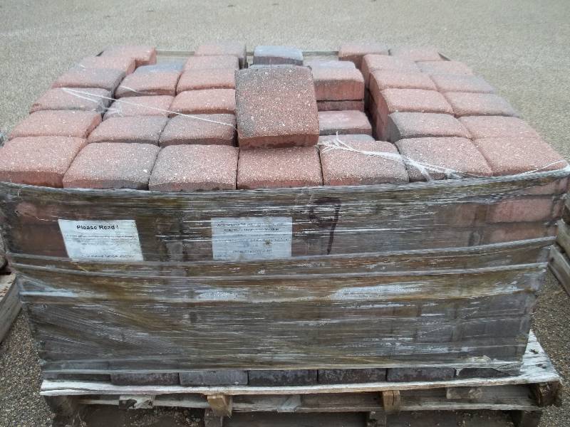 Old World Cobble Paver 6x6 RedCharcoal