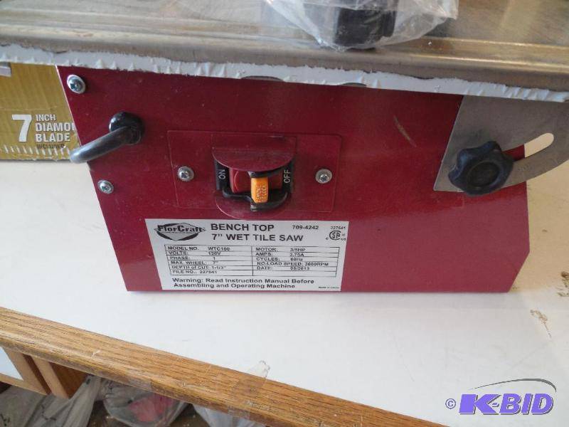 lot 9 image: FlorCraft 7 Wet Tile Saw