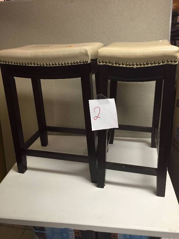 lot 2 image: Lot of 2 Linon Allure Counter Stool