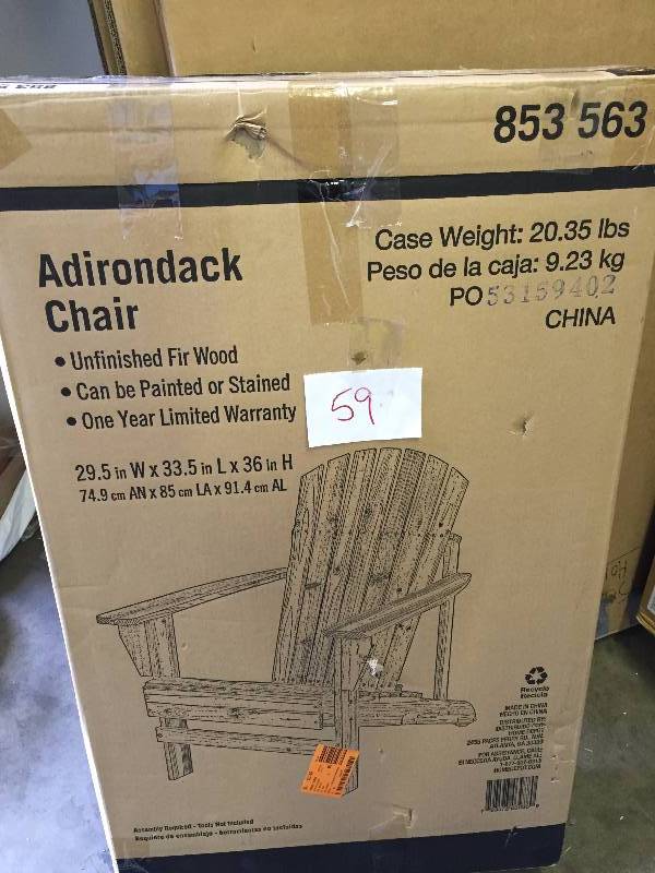 lot 59 image: Adirondack Chair