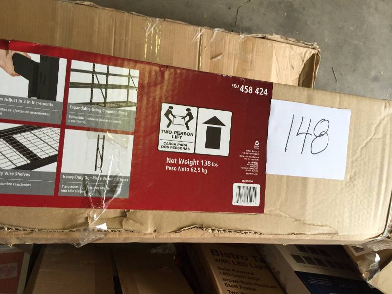 lot 148 image: Husky 77 in. W x 78 in. H x 24 in. D Steel Commercial Shelving Unit