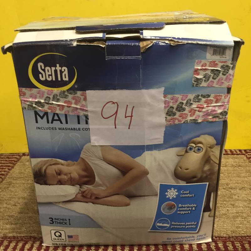 lot 94 image: Serta Memory Foam 3 In Thick Queen