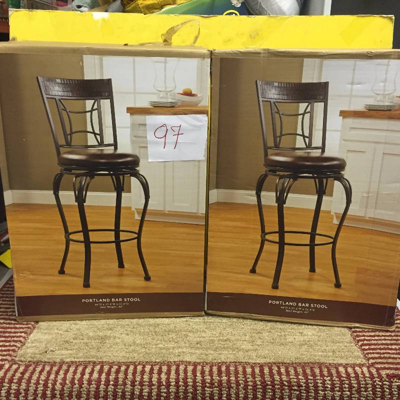 lot 97 image: Lot of 2 Portland Bar Stools