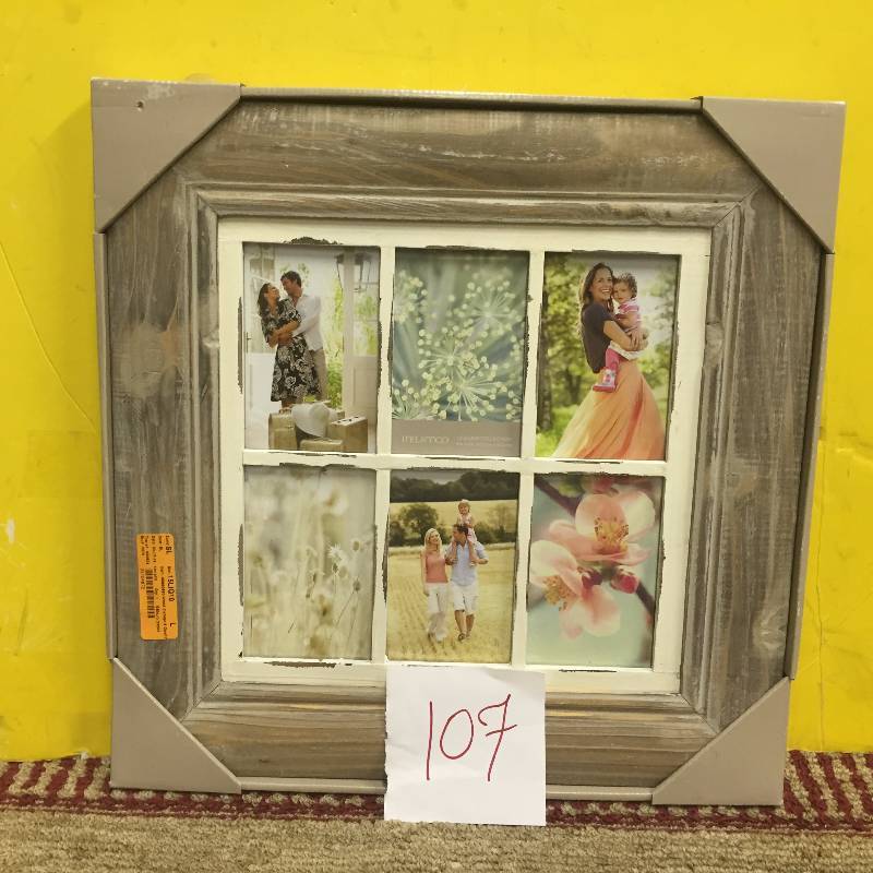 lot 107 image: Wood Collage Picture Frame