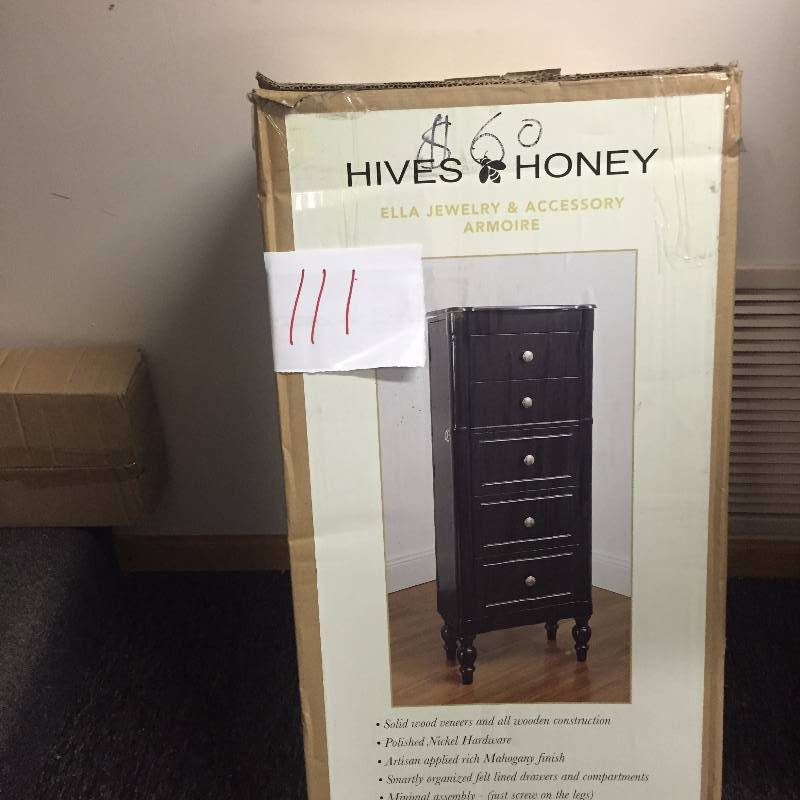 lot 111 image: Hives and Honey Jewelry Armoire