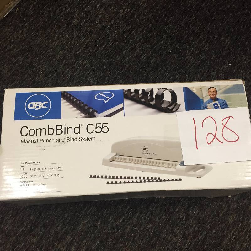 lot 128 image: CombBind C55 Manual Punch and Bind System