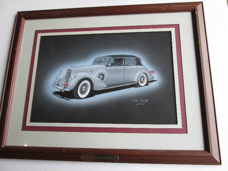 Framed and matted print of a Lincol...