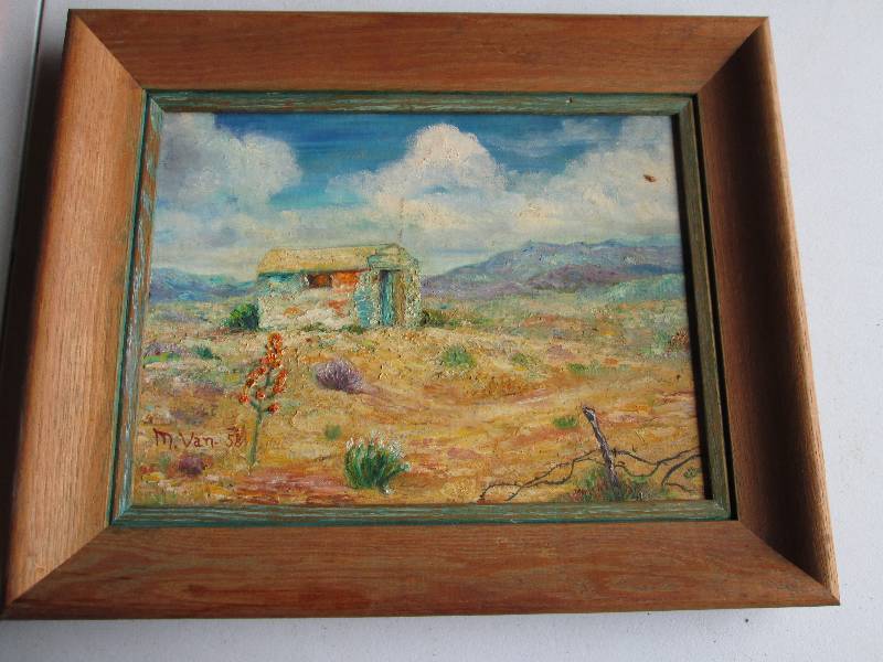 Hand painted desert scene21 x 17...