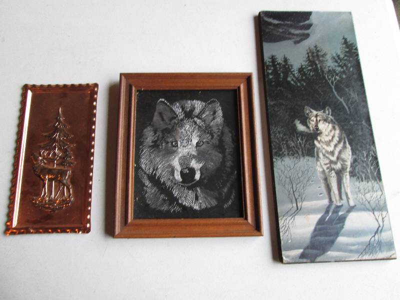 Lot of assorted wolf art...