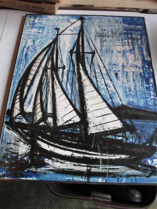Framed sailboat scene 24 x 32...