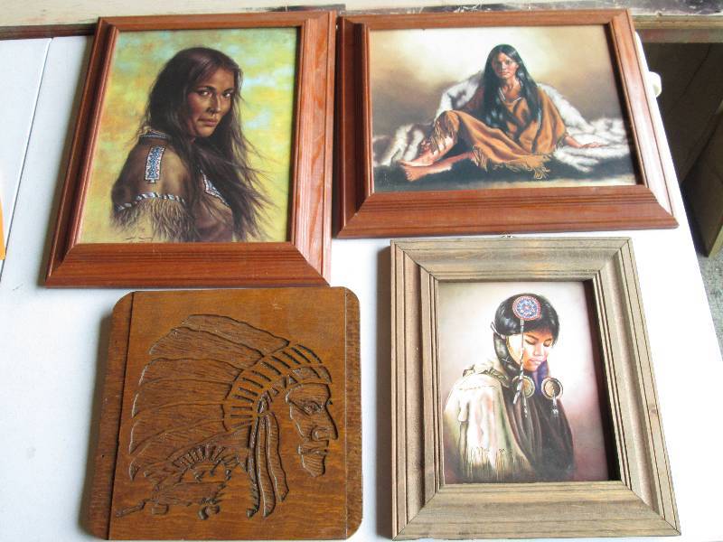 Lot of Indian art, largest is 15 x ...