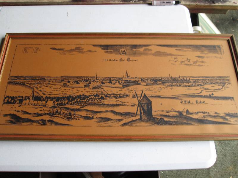 Large framed print of windmills 32....