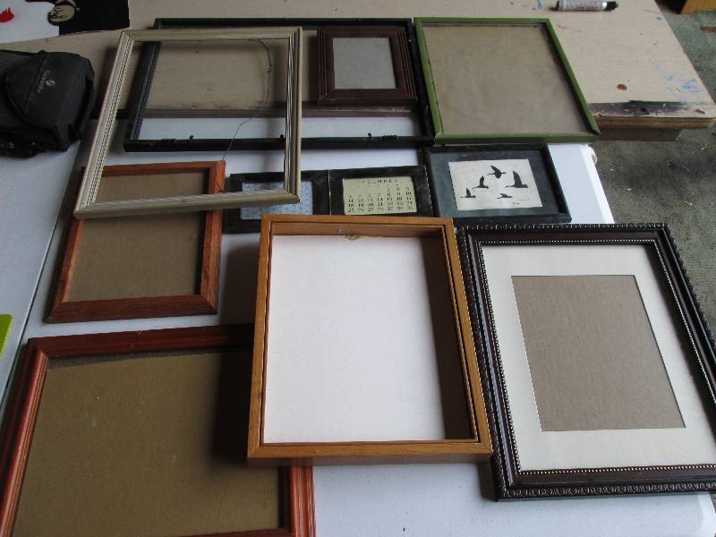 Lot of picture frames and wild goos...