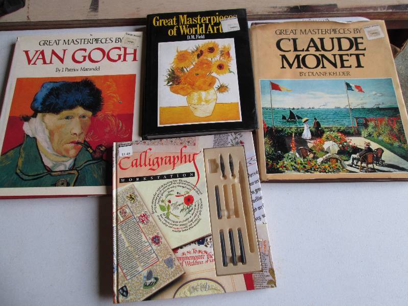 3 art books and a calligraphy book...