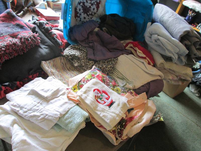 Large lot of assorted blankets and ...