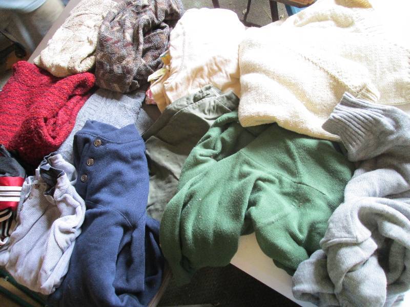 Lot of sweaters and tops...