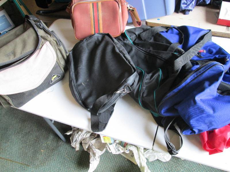 Assorted duffel bags...