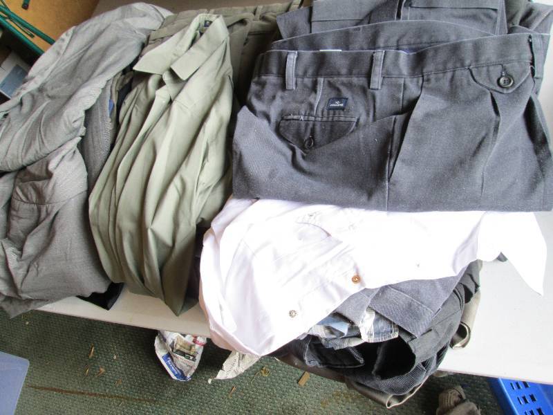Lot of mens mainly dress clothes...