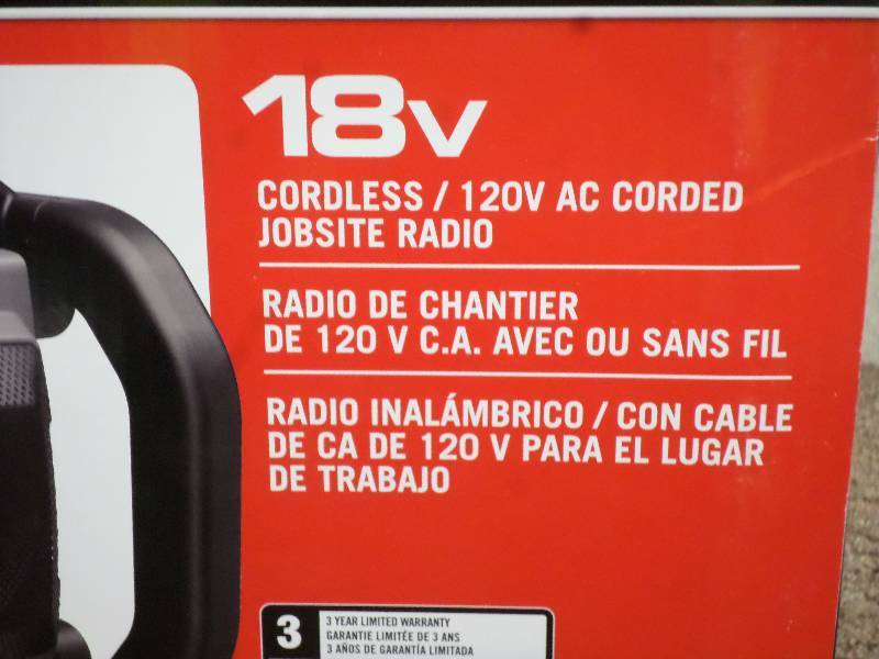 New Unused Porter Cable 18Volt Cord...
