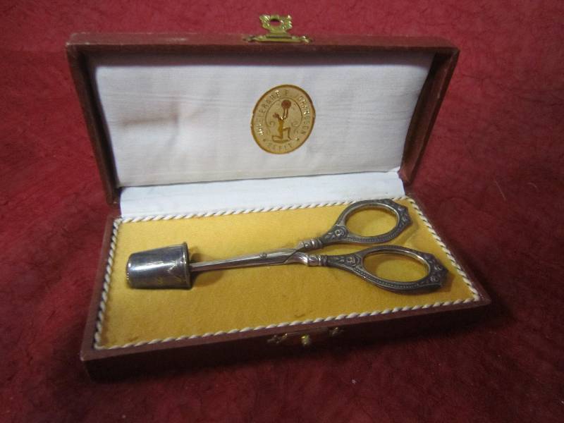 Antique Thimble and Scissors