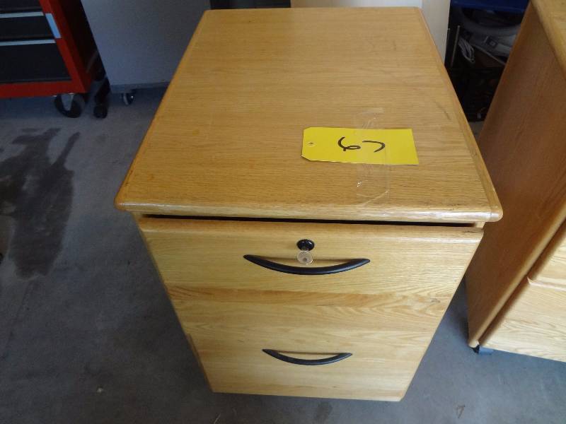 lot 67 image: Wooden File Cabinet
