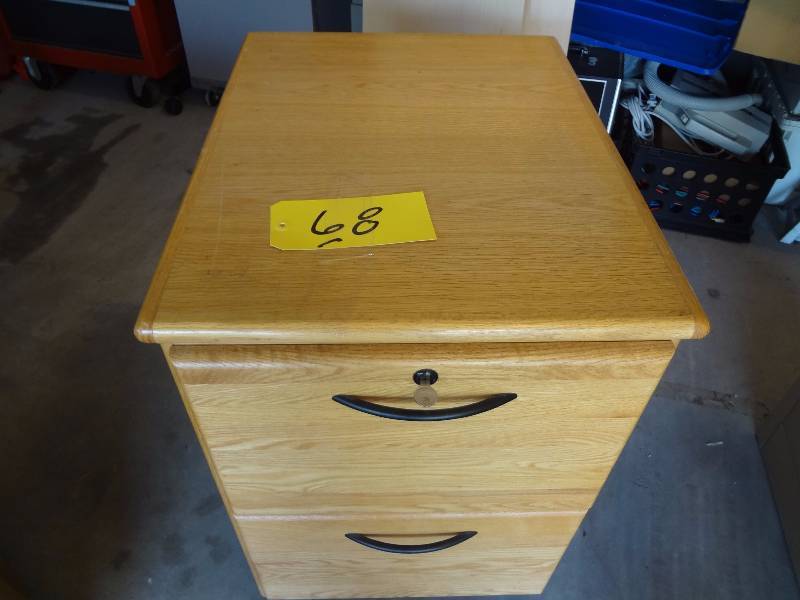 lot 68 image: Wooden File Cabinet