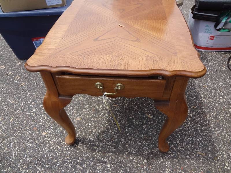 lot 118 image: Wood End Table