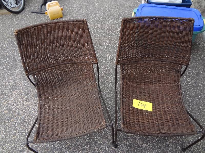 lot 164 image: Pair of Wicker Chairs