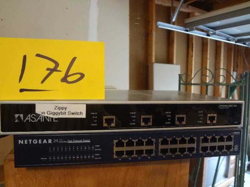 lot 176 image: Netgear JFS524, AsanteGXU-400