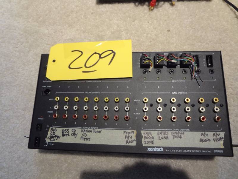 lot 209 image: Xantech ZPR68